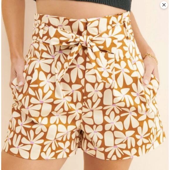 Hutch High-Waisted Pleated Daisy Shorts - Picture 3 of 8